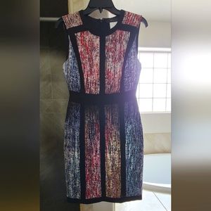 Bcbgmaxazria Gwenyth color block sheath dress